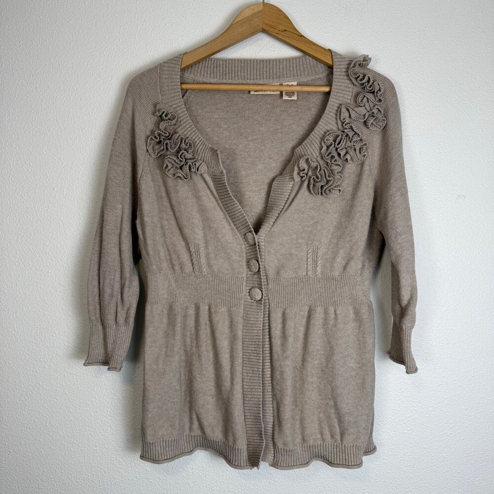 Y2K‎ DKNY Babydoll 100% Cotton Cardigan Size XL